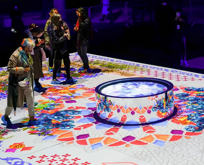 Jardin de lumière, Nuit Blanche, Champs-Élysées, Paris
